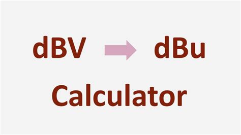 dbv to dbu u.